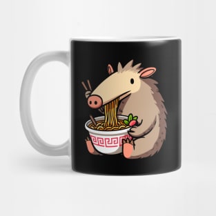 Aardvark Eating Ramen Mug